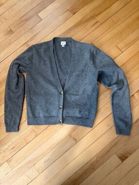 a new day Charcoal Gray V-Neck Button Cardigan